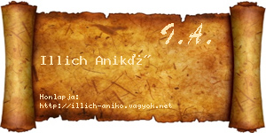Illich Anikó névjegykártya